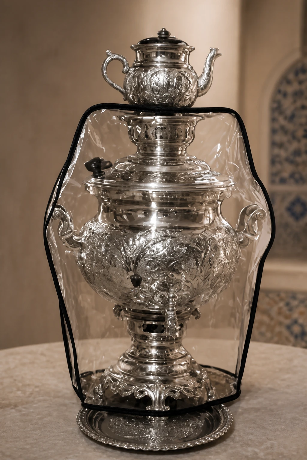 کاور سماور ،شفاف و قابل شستشو